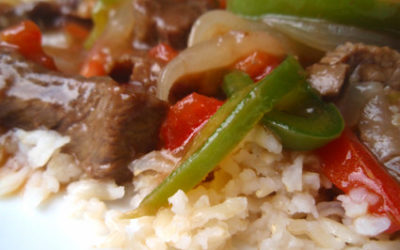 Pepper Steak over Rice