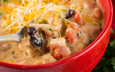 Nancy Lee and Me - Cheesy Chicken Enchilada Soup
