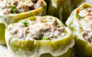 Nancy Lee and Me - Philly Cheesesteak Stuffed Peppers